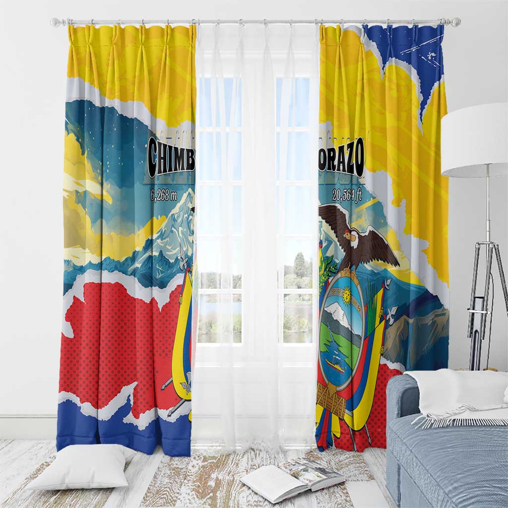Ecuador Chimborazo Mountain Window Curtain La Sultana de Los Andes