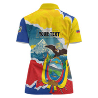 Personalized Ecuador Chimborazo Mountain Women Polo Shirt La Sultana de Los Andes