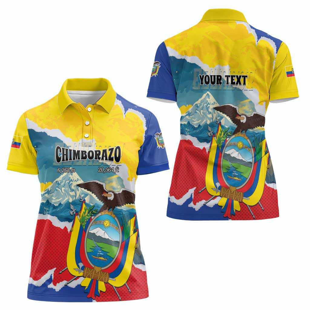 Personalized Ecuador Chimborazo Mountain Women Polo Shirt La Sultana de Los Andes