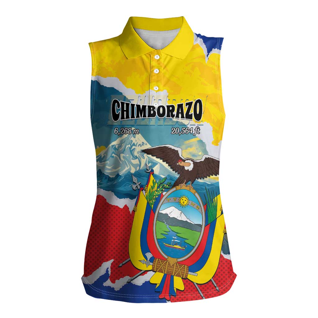 Personalized Ecuador Chimborazo Mountain Women Sleeveless Polo Shirt La Sultana de Los Andes