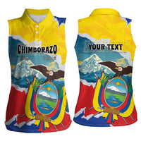 Personalized Ecuador Chimborazo Mountain Women Sleeveless Polo Shirt La Sultana de Los Andes