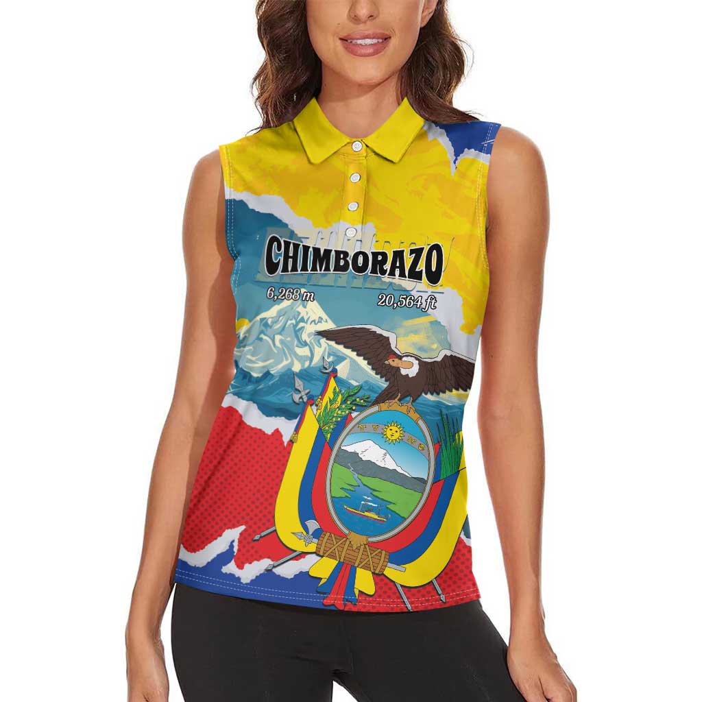 Personalized Ecuador Chimborazo Mountain Women Sleeveless Polo Shirt La Sultana de Los Andes