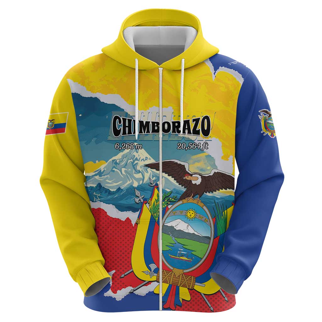 Personalized Ecuador Chimborazo Mountain Zip Hoodie La Sultana de Los Andes