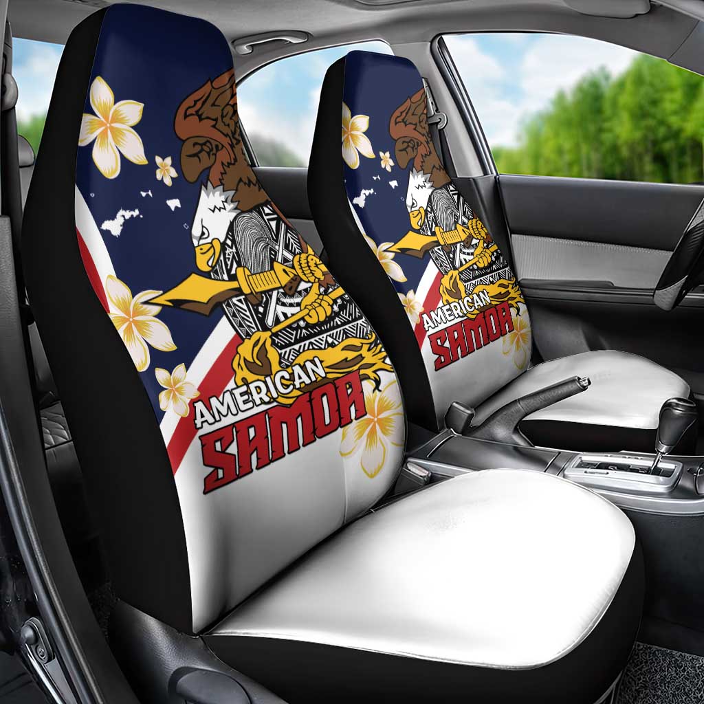 American Samoa Car Seat Cover Amerika Samoa Bald Eagle
