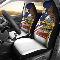 American Samoa Car Seat Cover Amerika Samoa Bald Eagle