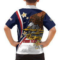 Personalized American Samoa Family Matching Tank Maxi Dress and Hawaiian Shirt Amerika Samoa Bald Eagle