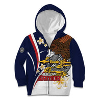 Personalized American Samoa Kid Hoodie Amerika Samoa Bald Eagle