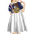Personalized American Samoa Kid Short Sleeve Dress Amerika Samoa Bald Eagle