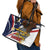 American Samoa Leather Tote Bag Amerika Samoa Bald Eagle