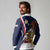 Personalized American Samoa Long Sleeve Polo Shirt Amerika Samoa Bald Eagle