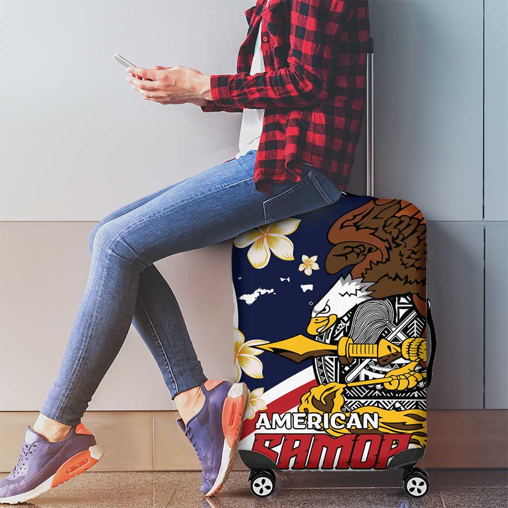 American Samoa Luggage Cover Amerika Samoa Bald Eagle