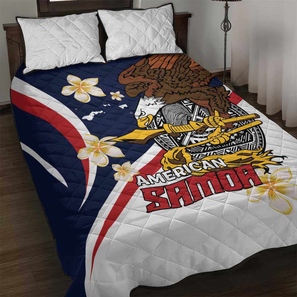 American Samoa Quilt Bed Set Amerika Samoa Bald Eagle