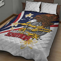 American Samoa Quilt Bed Set Amerika Samoa Bald Eagle