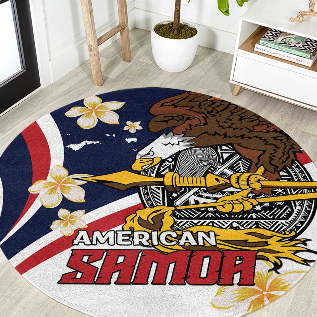 American Samoa Round Carpet Amerika Samoa Bald Eagle