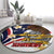 American Samoa Round Carpet Amerika Samoa Bald Eagle