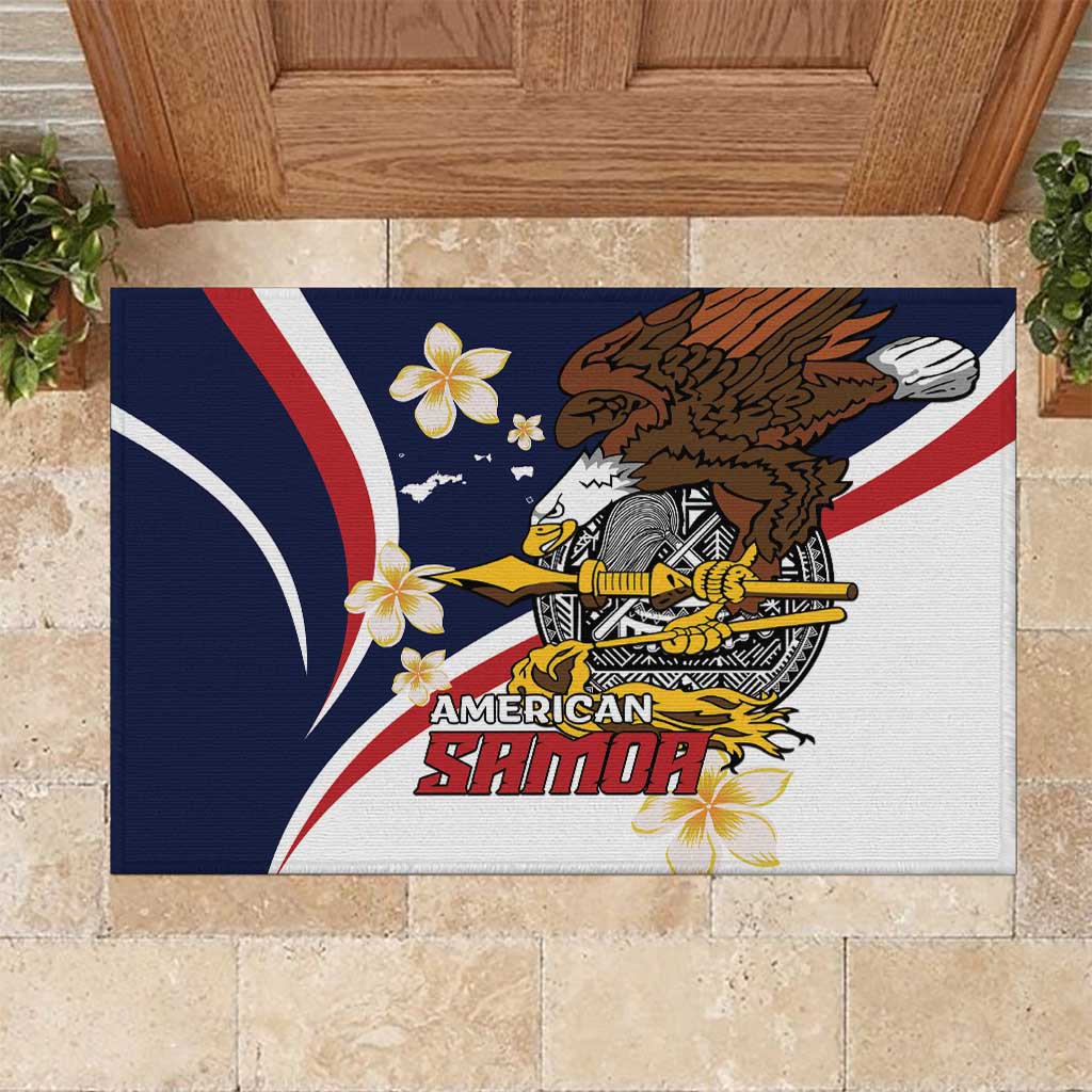 American Samoa Rubber Doormat Amerika Samoa Bald Eagle
