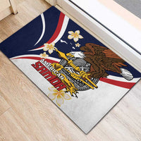American Samoa Rubber Doormat Amerika Samoa Bald Eagle
