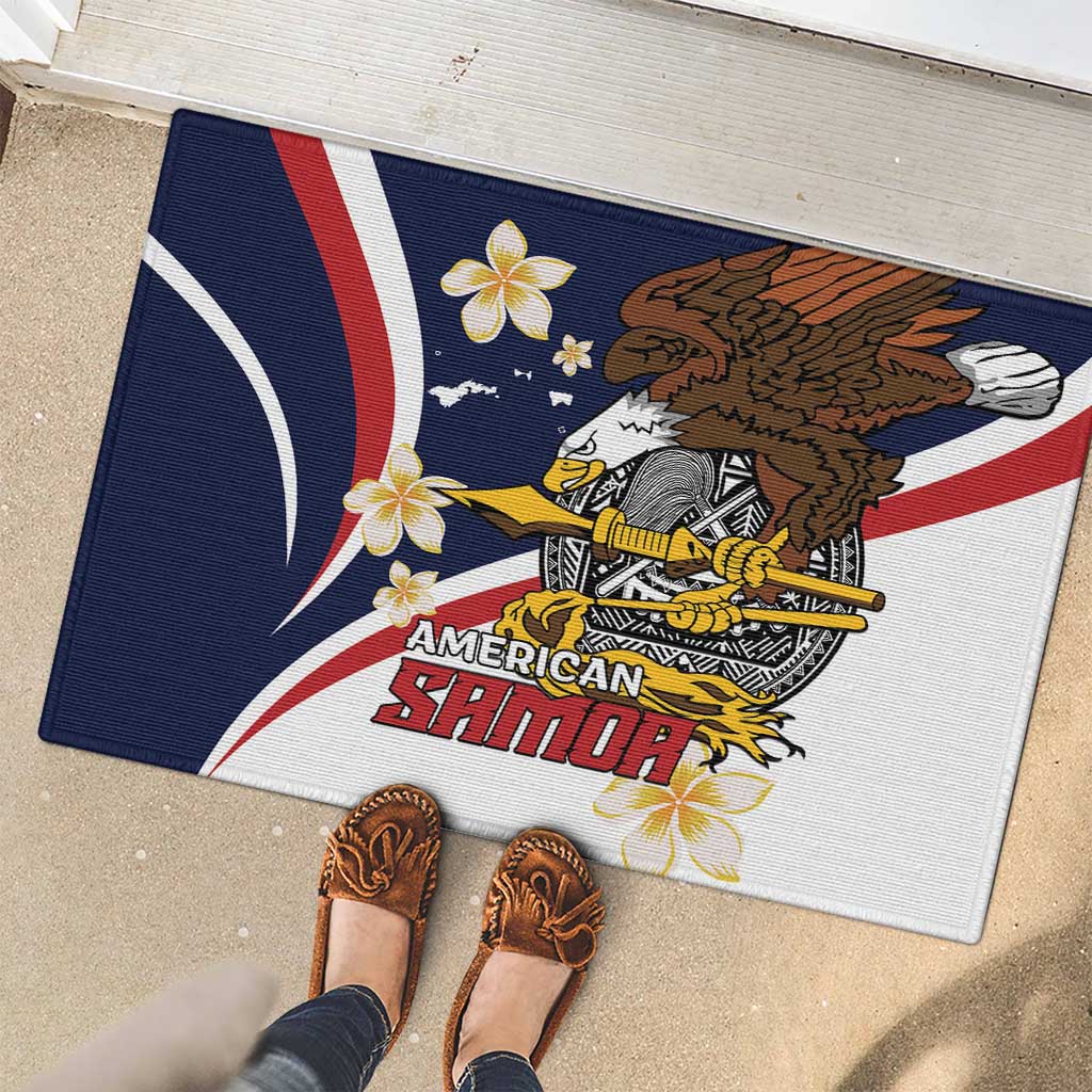 American Samoa Rubber Doormat Amerika Samoa Bald Eagle