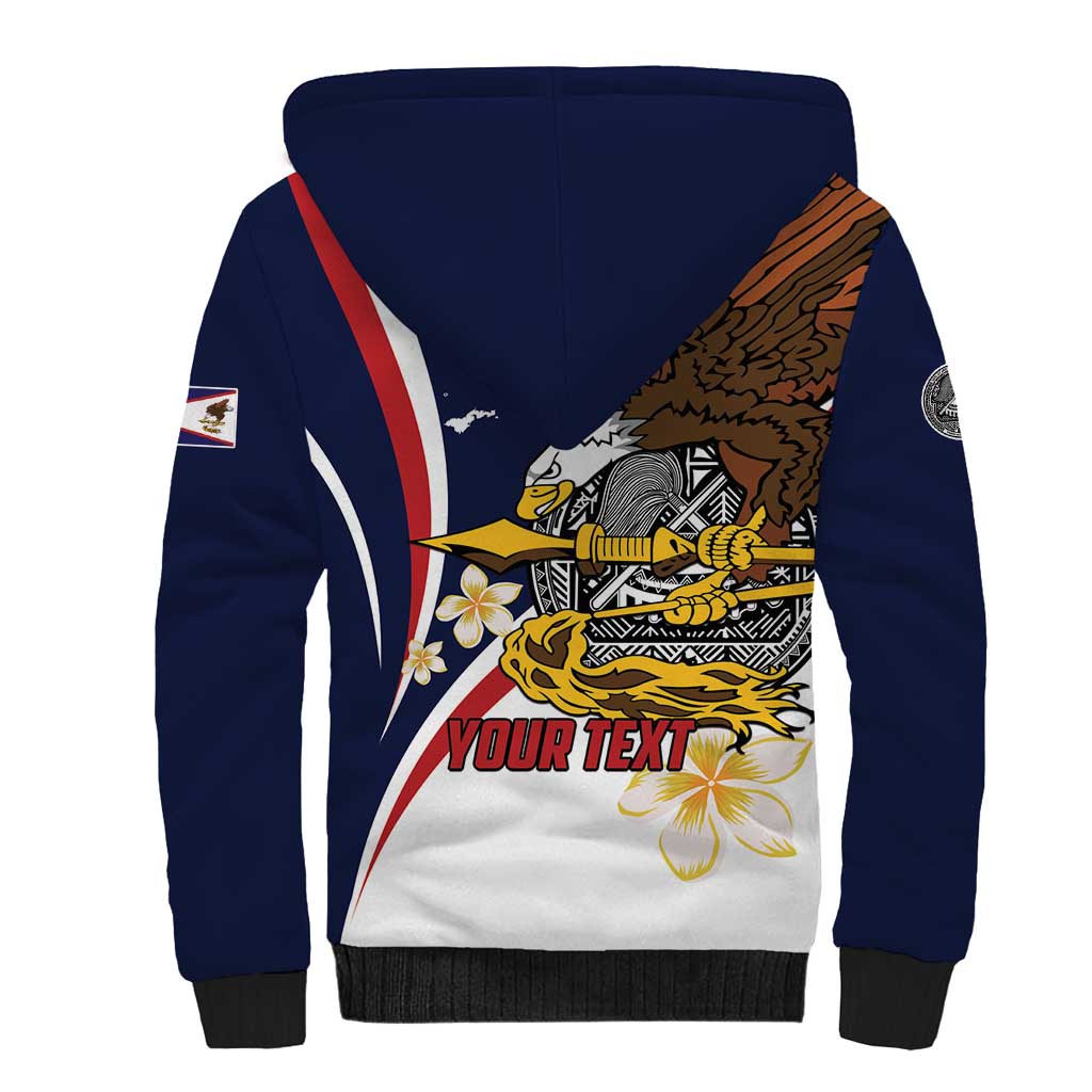 Personalized American Samoa Sherpa Hoodie Amerika Samoa Bald Eagle