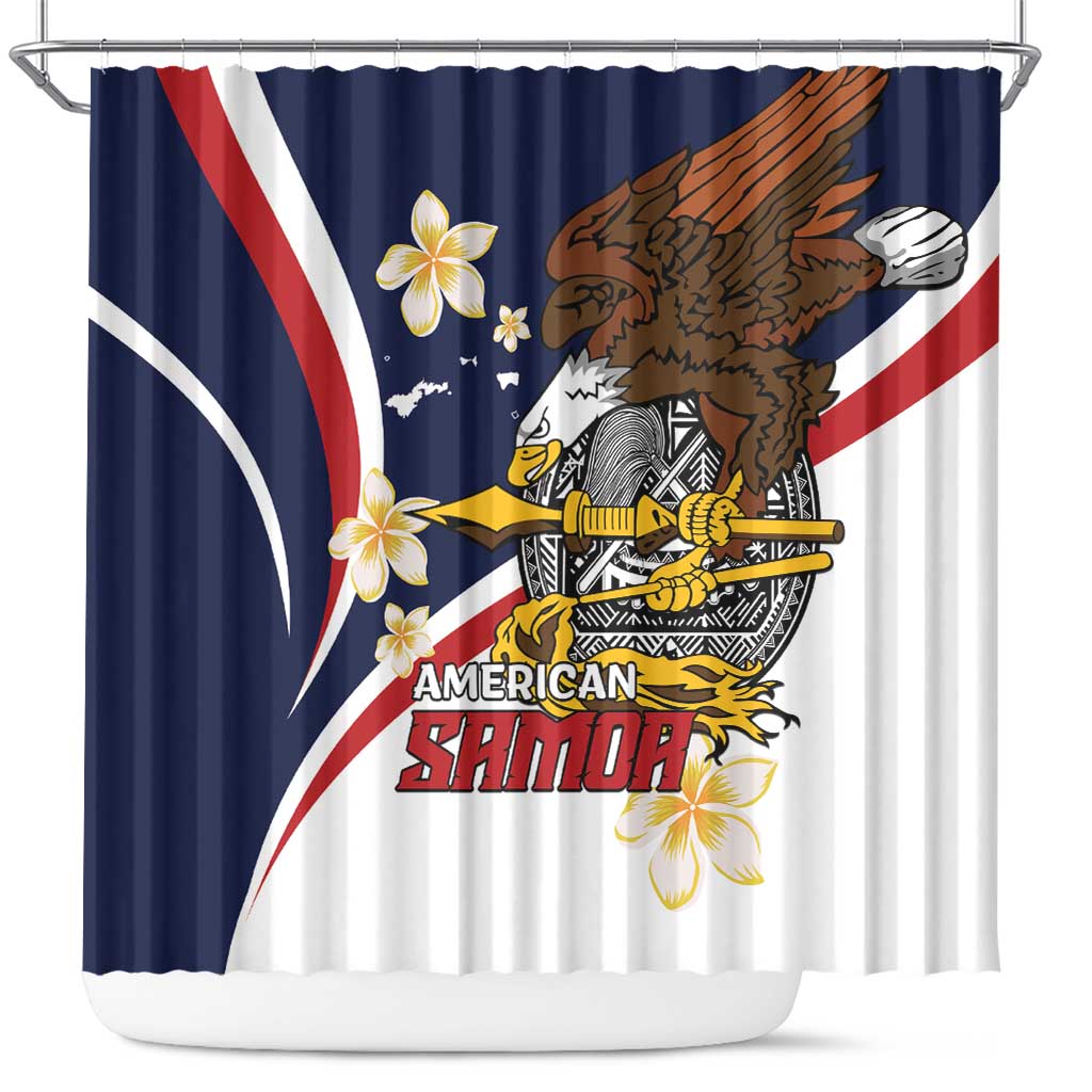 American Samoa Shower Curtain Amerika Samoa Bald Eagle