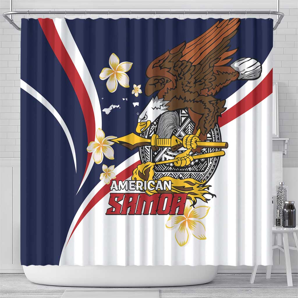 American Samoa Shower Curtain Amerika Samoa Bald Eagle