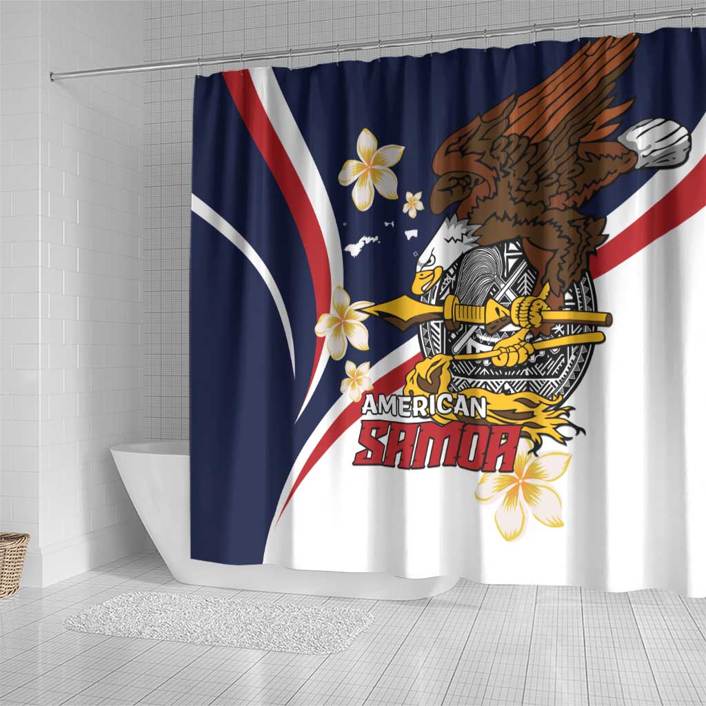 American Samoa Shower Curtain Amerika Samoa Bald Eagle