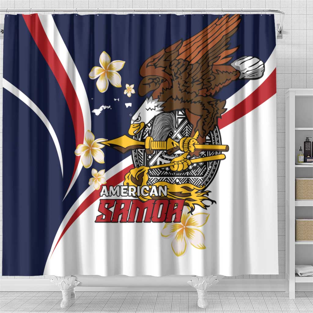 American Samoa Shower Curtain Amerika Samoa Bald Eagle