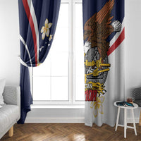 American Samoa Window Curtain Amerika Samoa Bald Eagle
