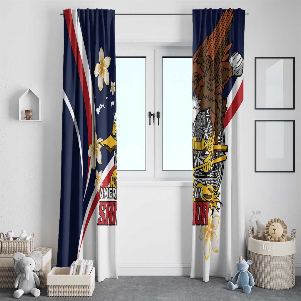 American Samoa Window Curtain Amerika Samoa Bald Eagle