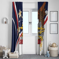 American Samoa Window Curtain Amerika Samoa Bald Eagle