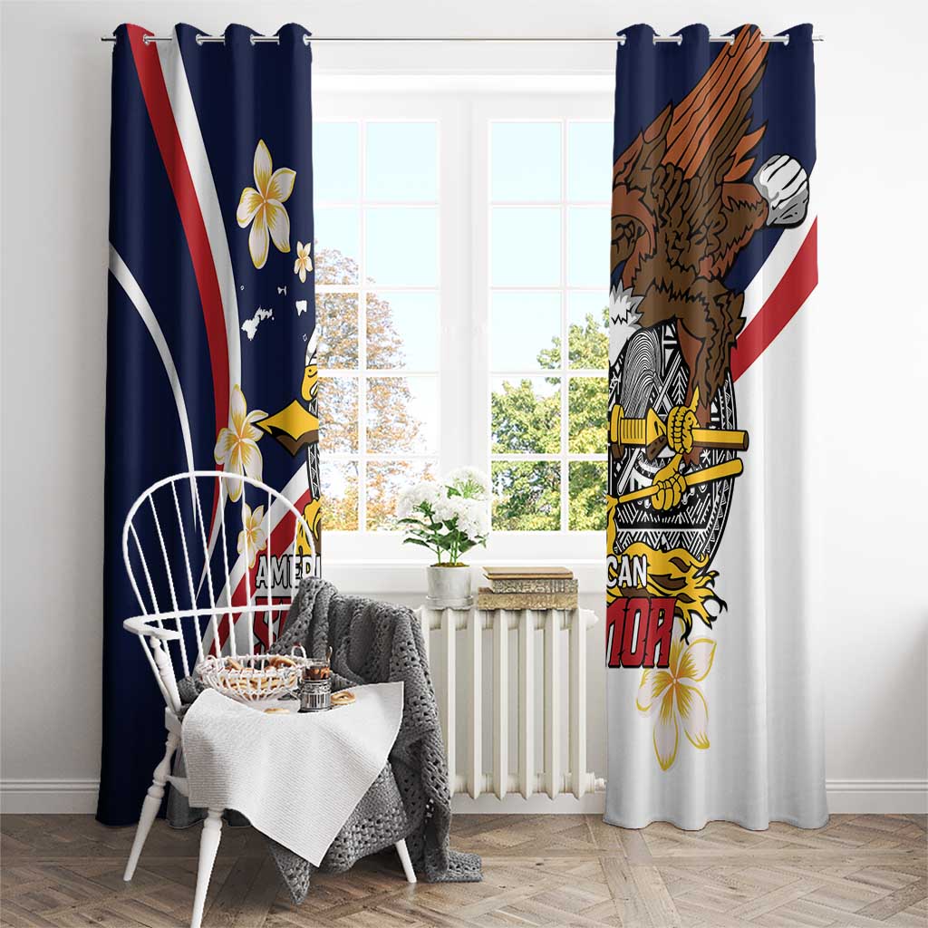 American Samoa Window Curtain Amerika Samoa Bald Eagle