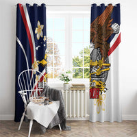 American Samoa Window Curtain Amerika Samoa Bald Eagle
