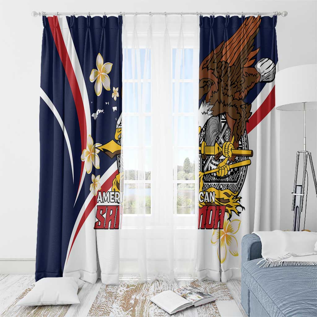 American Samoa Window Curtain Amerika Samoa Bald Eagle