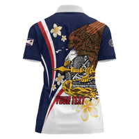 Personalized American Samoa Women Polo Shirt Amerika Samoa Bald Eagle