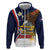 Personalized American Samoa Zip Hoodie Amerika Samoa Bald Eagle