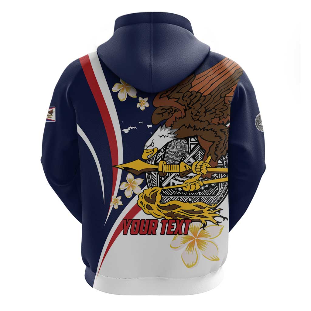 Personalized American Samoa Zip Hoodie Amerika Samoa Bald Eagle