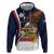 Personalized American Samoa Zip Hoodie Amerika Samoa Bald Eagle