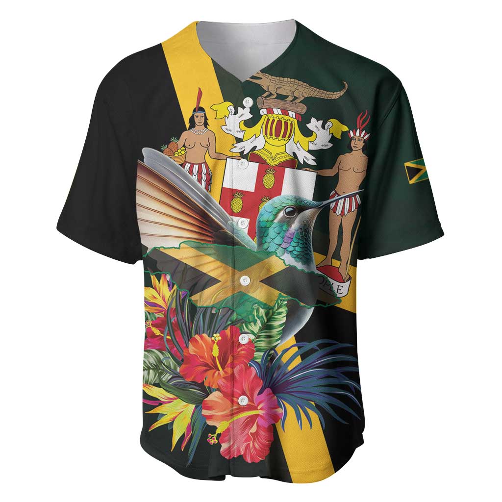Jamaica Hummingbird Baseball Jersey Jumieka Tropical - Wonder Print Shop