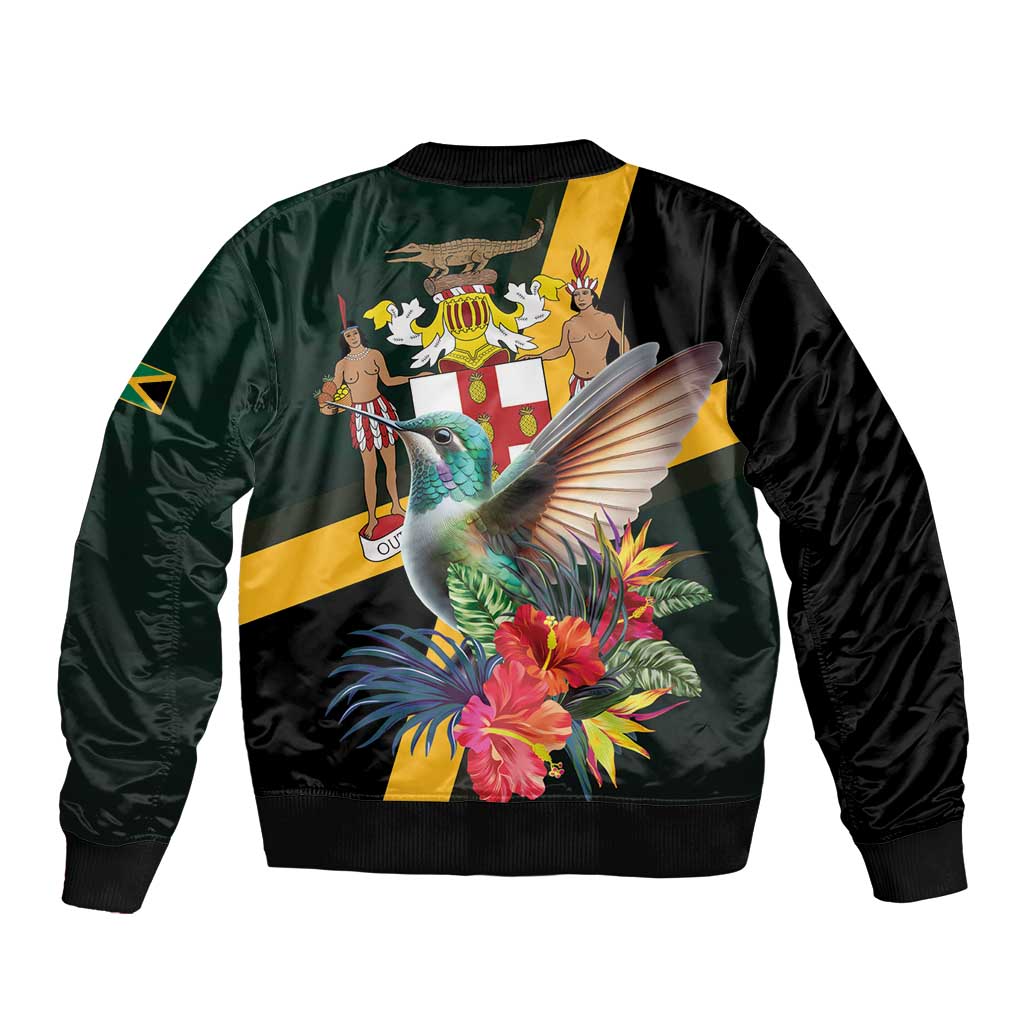 Jamaica Hummingbird Bomber Jacket Jumieka Tropical - Wonder Print Shop