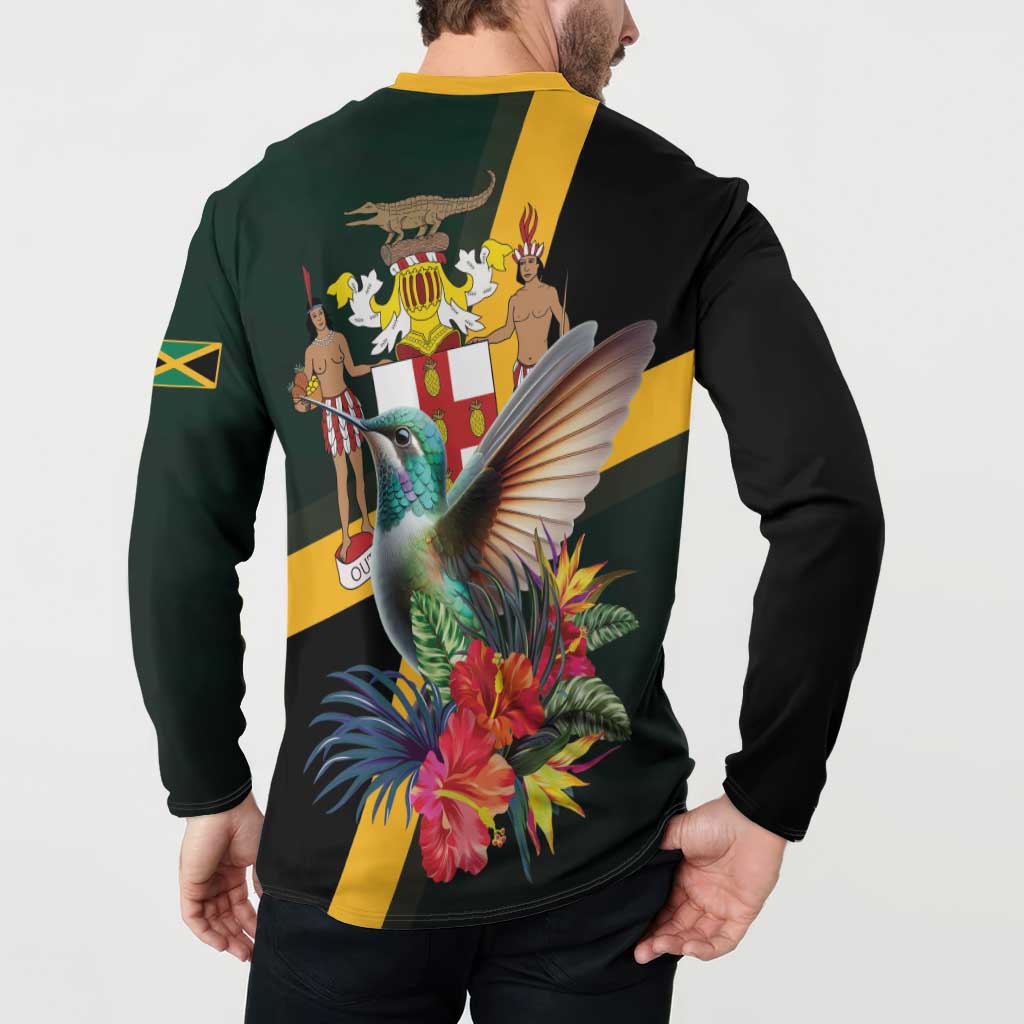 Jamaica Hummingbird Button Sweatshirt Jumieka Tropical - Wonder Print Shop