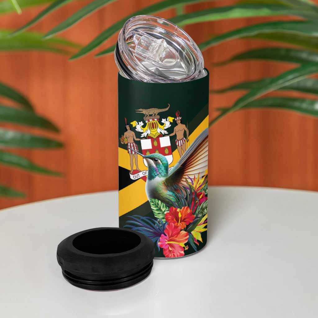 Jamaica Hummingbird 4 in 1 Can Cooler Tumbler Jumieka Tropical - Wonder Print Shop