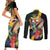 Jamaica Hummingbird Couples Matching Short Sleeve Bodycon Dress and Long Sleeve Button Shirt Jumieka Tropical - Wonder Print Shop