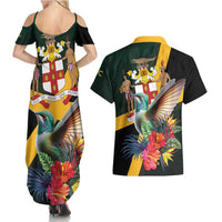 Jamaica Hummingbird Couples Matching Summer Maxi Dress and Hawaiian Shirt Jumieka Tropical - Wonder Print Shop