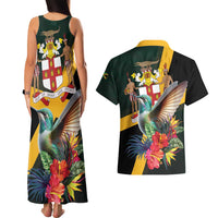 Jamaica Hummingbird Couples Matching Tank Maxi Dress and Hawaiian Shirt Jumieka Tropical - Wonder Print Shop