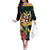 Jamaica Hummingbird Family Matching Off The Shoulder Long Sleeve Dress and Hawaiian Shirt Jumieka Tropical - Wonder Print Shop