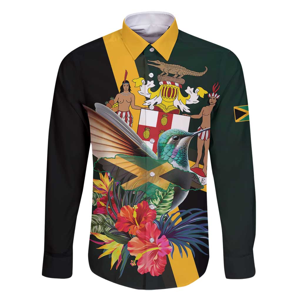 Jamaica Hummingbird Family Matching Off Shoulder Short Dress and Hawaiian Shirt Jumieka Tropical - Wonder Print Shop