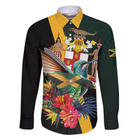 Jamaica Hummingbird Family Matching Off Shoulder Short Dress and Hawaiian Shirt Jumieka Tropical - Wonder Print Shop