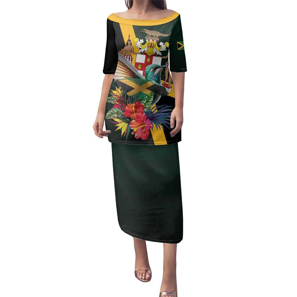 Jamaica Hummingbird Family Matching Puletasi and Hawaiian Shirt Jumieka Tropical - Wonder Print Shop