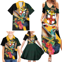 Jamaica Hummingbird Family Matching Summer Maxi Dress and Hawaiian Shirt Jumieka Tropical - Wonder Print Shop
