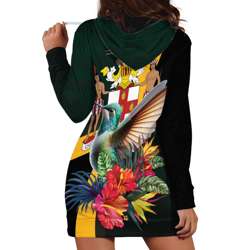 Jamaica Hummingbird Hoodie Dress Jumieka Tropical - Wonder Print Shop